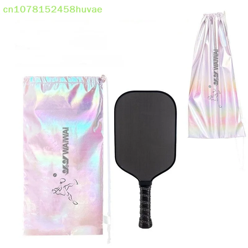 

1 Pc Badminton Racket Velvet Bag Soft Thickened Storage Bag Drawstring Pocket Portable Tennis Racket Protective Cover