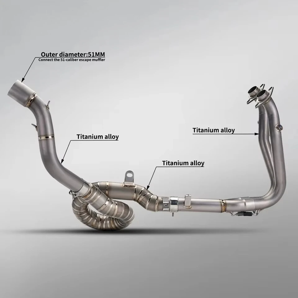 

STLF For CFMOTO 700MT 2025 Motorcycle Exhaust System Modification Stainless Steel Ti Front Section New Condition