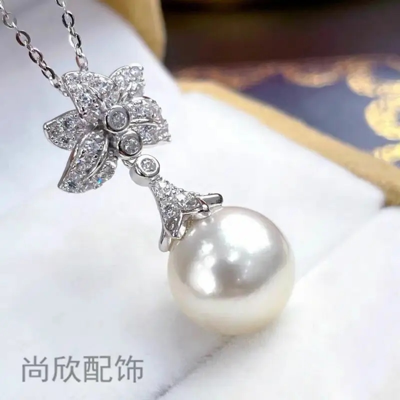 

classic 11-12mm south sea white pearl pendant 925s