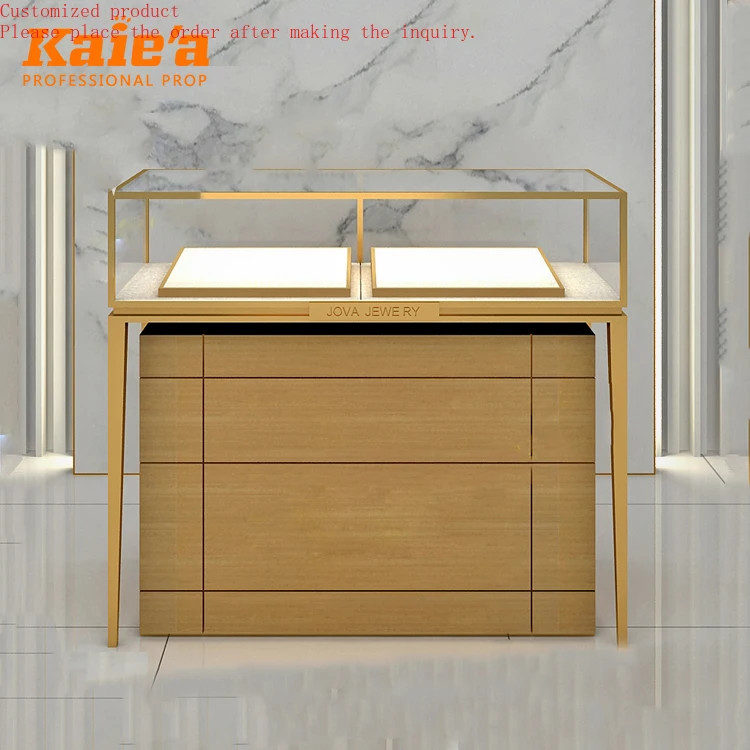 

Luxury Wooden Jewellery Store Showroom Show Case Display Furniture Wood Jewelry Shop Display Rack Showcase