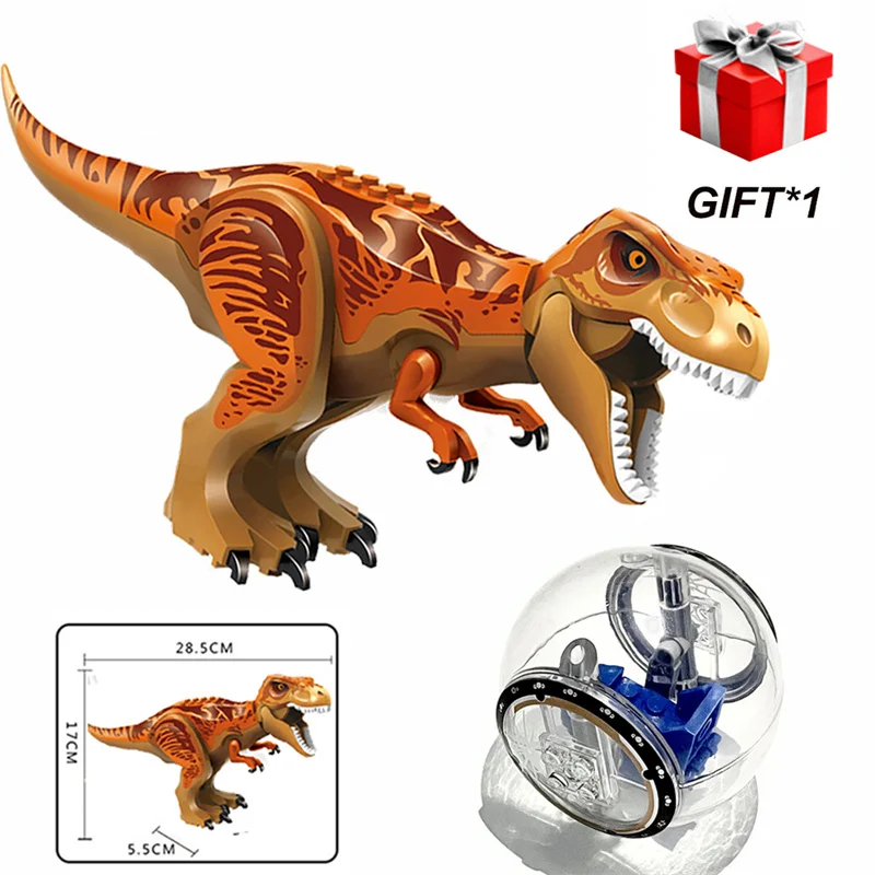 Jurassic World Building Blocks Dinosaurs Figures Bricks With Escape Gyrosphere Tyrannosaurus Indominus I-Rex Assemble Kids Toys