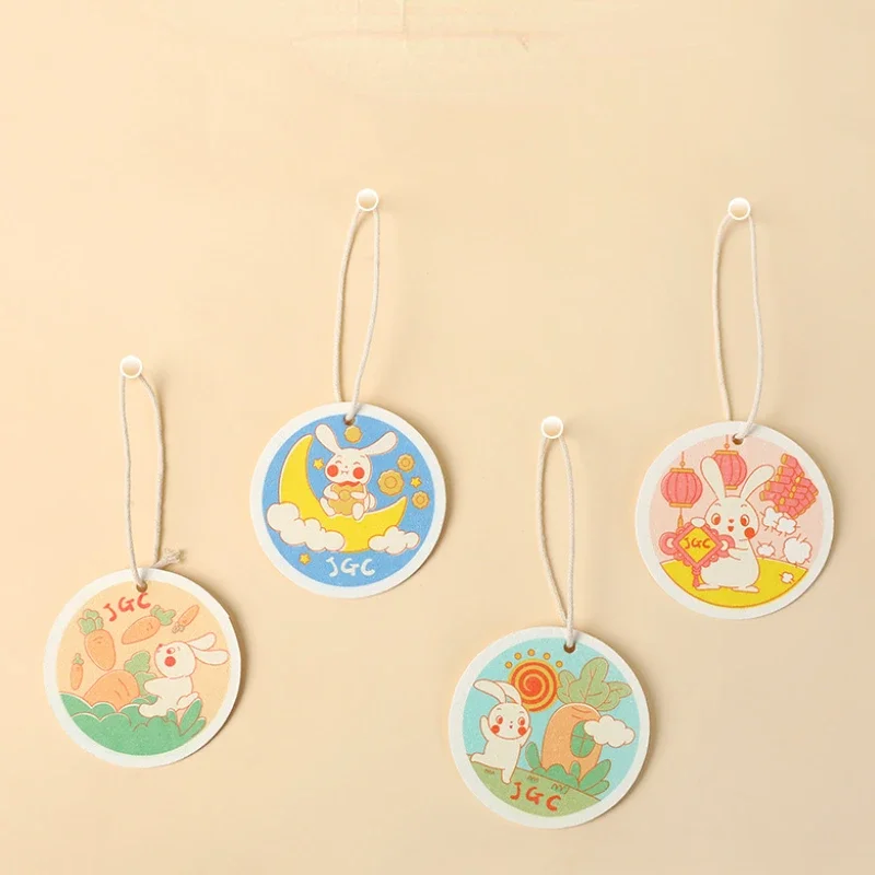 10pcs Kitchen Cleaning Tool Set, Cartoon Round Wood Pulp Cotton Sponge Wipe, Super Absorbent Sponge Brush for Pot Cleaning