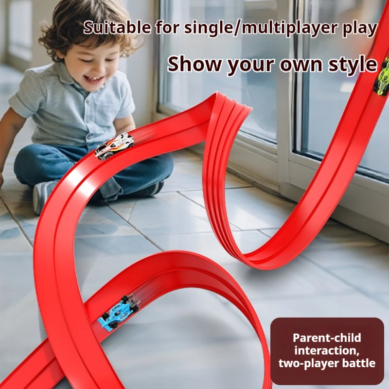 

Дети и мальчики, крутая сборка своими руками, гоночный автомобиль из алюминиевого сплава, гравитационная инерционная раздвижная дорожка, игрушка-головоломка, сборка автомобилей, подарки