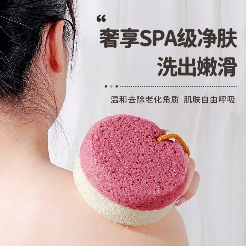 Double-Color Honeycomb Hole Imitation Loofah  Bath Sponge Female Bubble Bath Cotton Soft Absorbent Bath Brush