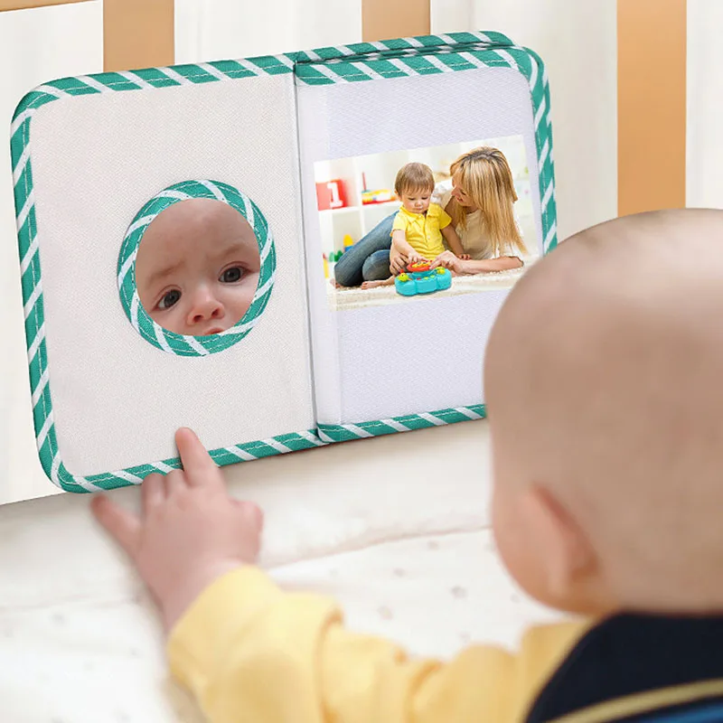 Livro de pano das crianças imagem do bebê foto quebra-cabeça álbum de crescimento álbuns de fotografia de tecido da criança brinquedos do bebê