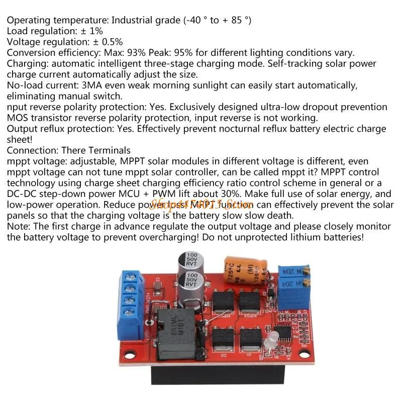 

K1AA MPPT Solar Panel Controller, Universe 5A Solar Controller Battery Charging Module 9V 12V 18V 24V