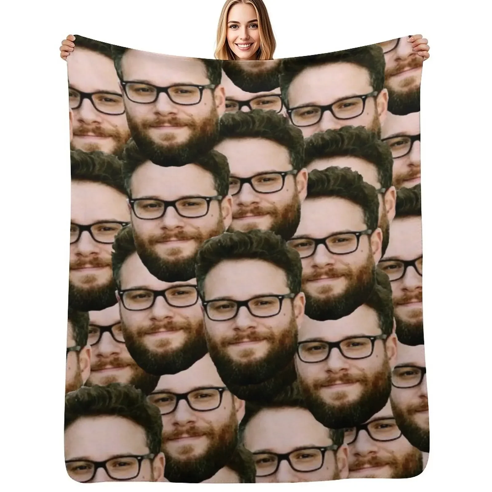 

Seth Rogen heads Throw Blanket Nap warm winter Winter beds Blanket