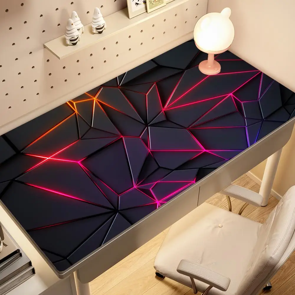 

Коврик для мыши XL с геометрическим рисунком, игровые аксессуары для офиса и геймера, настольный нескользящий коврик для мыши для ноутбука с научной и технологической печатью