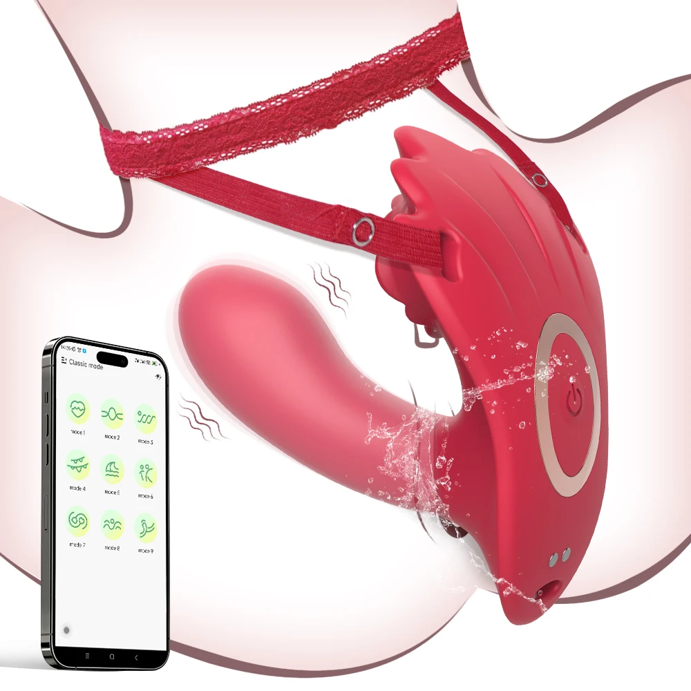 Wireless Control Dildo Rose Vibration 2 In 1 Vibrator 10 Vibration Modes Wearable Adult Female Orgasmic Toys Adult Sexy Toys 18+