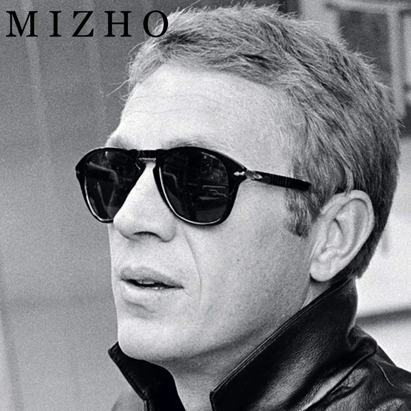 

MIZHO Fashion luxury Retro Brand Pilot Glasses Driving Gradient Quality Sunglasses Polarized Men UV400 Male Shield Oculos de sol