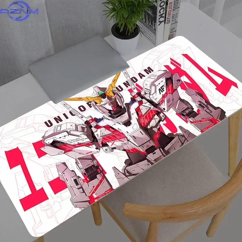 Anime White Red Mecha Robot With Red Graphic Art Mouse Pad Rubber Non Slip Gaming Desk Mat for Computer Laptop Office Use