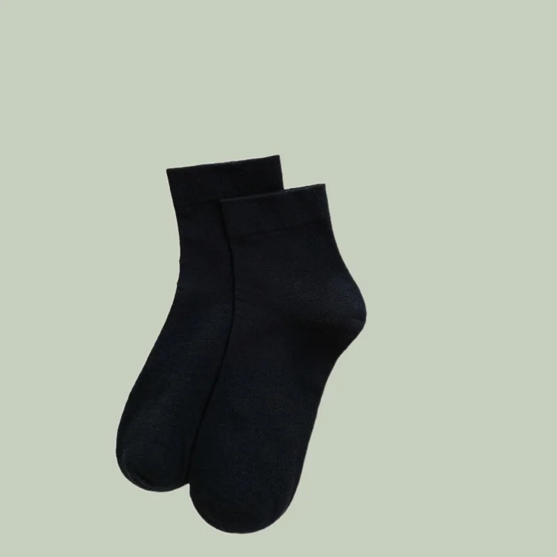 2/5 Pairs High Quality Summer Solid Color Boneless Short Tube Confinement Socks Mid-tube White Pure Cotton Women's Socks