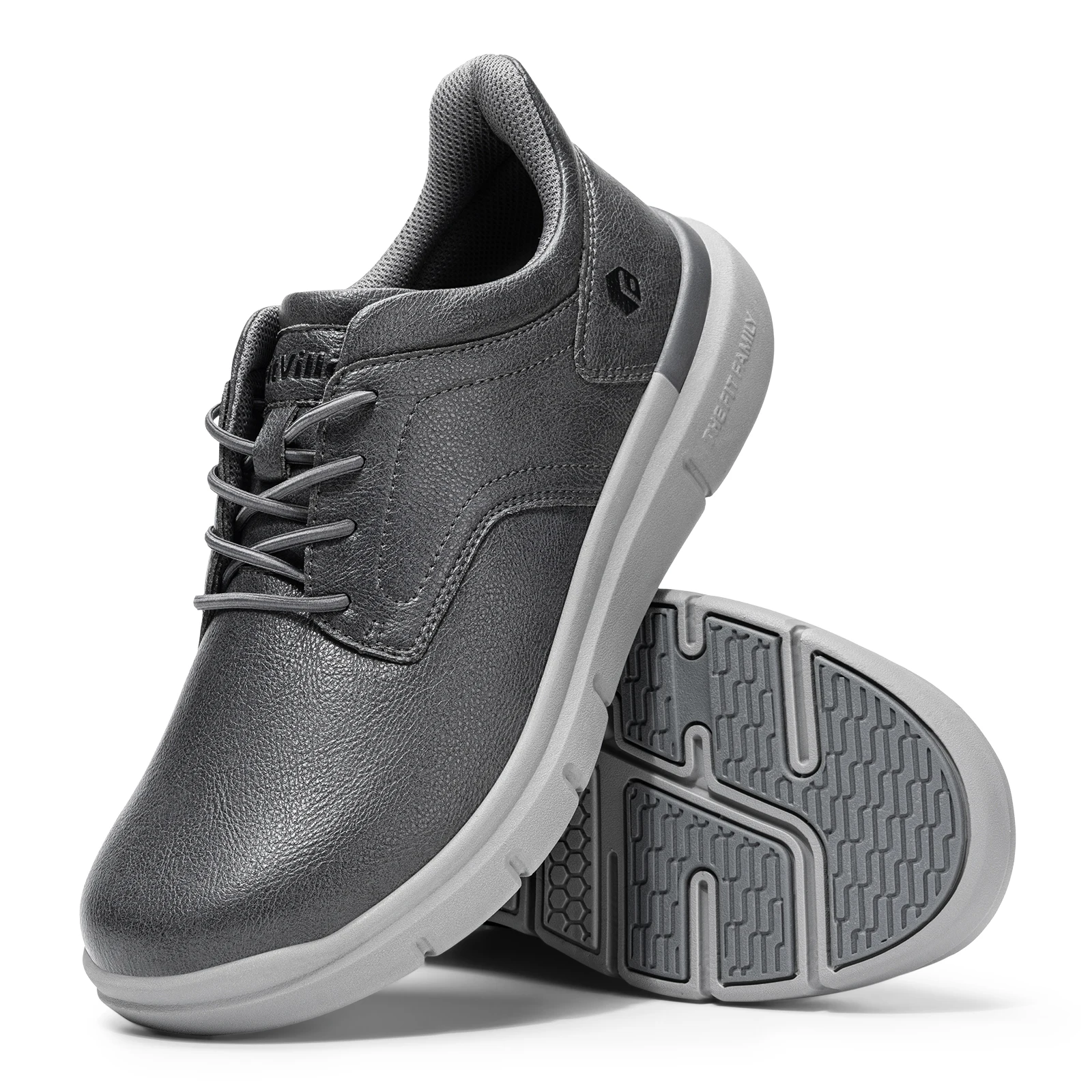 ItVille Men'S Wide Width Walking Shoes Leather Slip-On Casual ShoeLightweight Orthopedic Footwear With Arch Support, Effective Pain Relief For Wide Feet And Swollen Feet