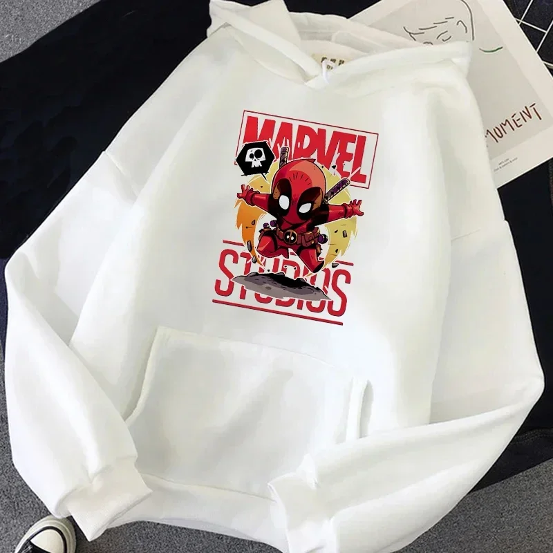 Disney Kawaii Spiderman Print Hoodies Women Marvel Graphic Sweatshirt Superhero Kawaii Streetwear Casual Cartoon Pullover Tops