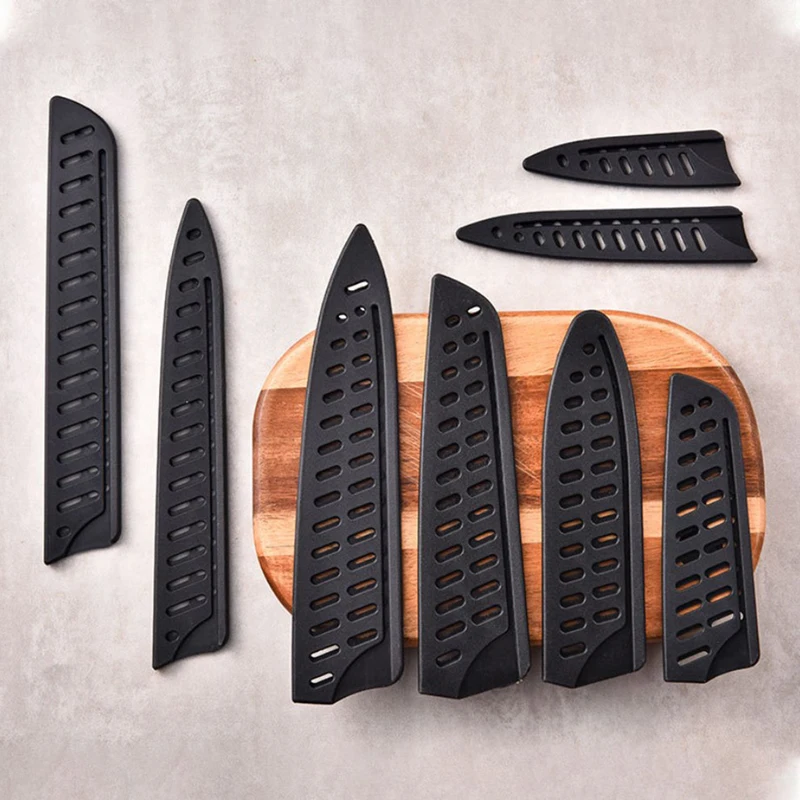 Black Plastic Kitchen Knife Protector Cover For 3.5-10 Inches Knife Cover【Homeclub】