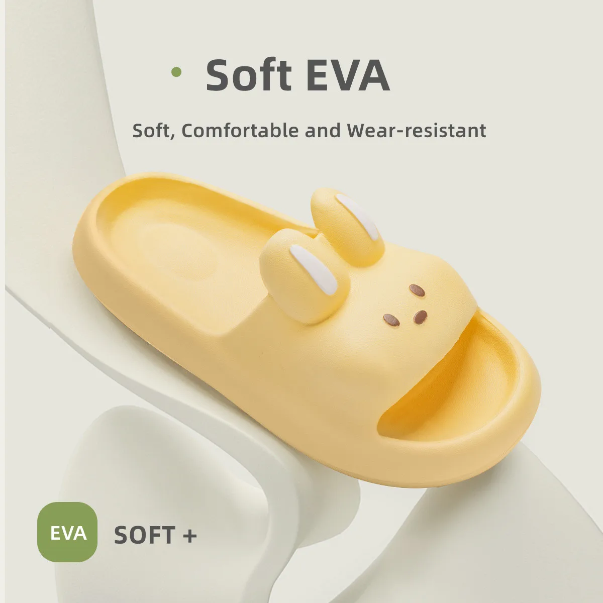 Cartoon Rabbit Slippers Women Men Couples House Slides Shower Beach Sandals Soft EVA Thick Sole Cute Bathroom Non Slip Shoes