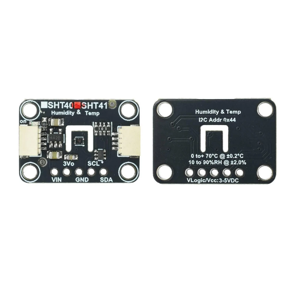 SHT41/SHT45 Temperature Humidity Sensor Module -40℃-125℃/0%-100% RH High Precision ±0.1℃/±0.2℃ Digital Hygrometer Thermometer