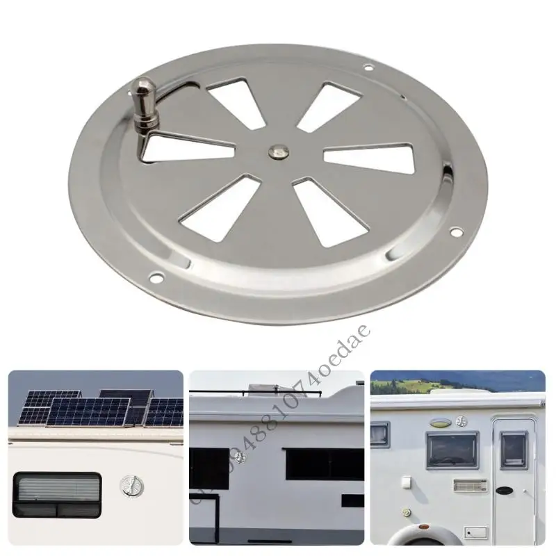

Round Louvered Air Vent Stainless Steel Marine Ventilation Louver With Manual Shutter Control For Boats And Yachts