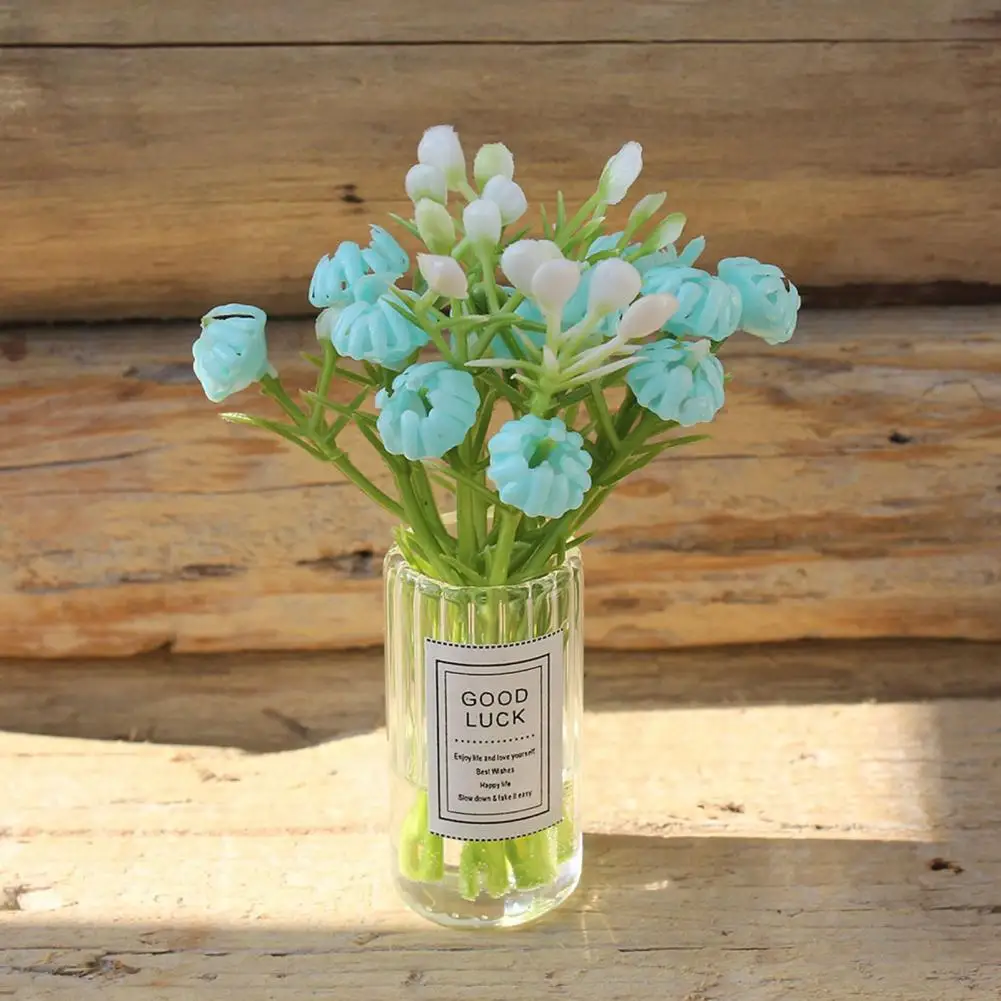 Dollhouse Vase Accessory Miniature Flower Vase for Dollhouse Tiny Plant Vase Model 1/12 Scale Mini Floral Figurine Decor