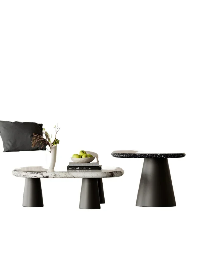 

Italian designer square coffee table living room 2025 new light luxury high-end coffee table combination