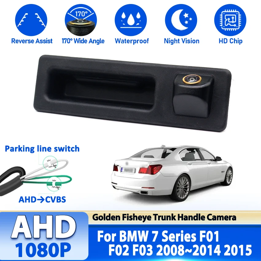 bmw-7シリーズ-f01-f02-f03-2008-2015用-ahdトランクハンドルリアビューカメラ、バックモニター、ナイトビジョン、高品質