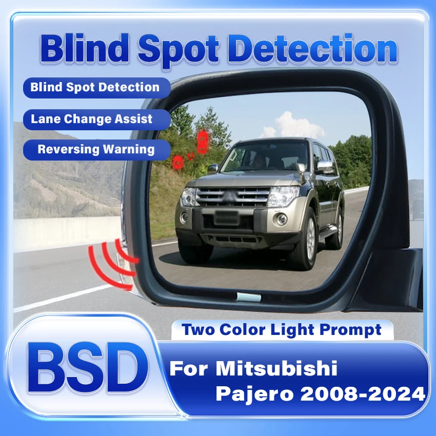 Car Rearview Mirror BSD BSM BSA Blind Spot Detection Change Lane Aided Radar Parking Sensor For Mitsubishi Pajero 2008-2024