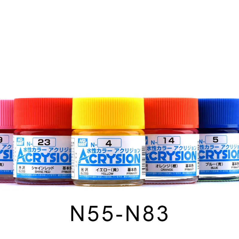 10ML Acrysion N55-N83 Water Base Acrylic Color Paint For DIY Plastic Doll Plane Military Model Kit Coloring Building Tool