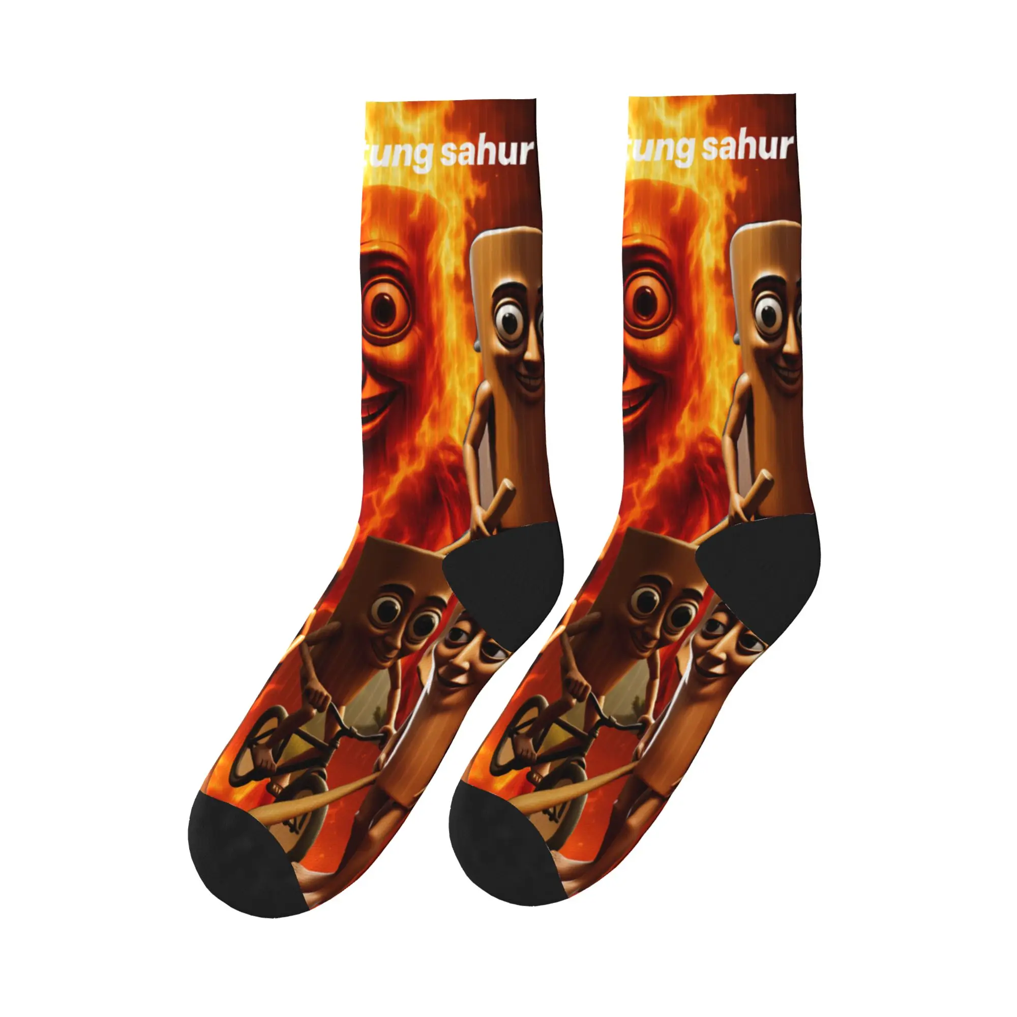 

Women Men Socks Tung Tung Sahur Viral Ramadan Meme Stockings Non-Slip Soft Breathable Socks Autumn Fashion Design Cycling Socks