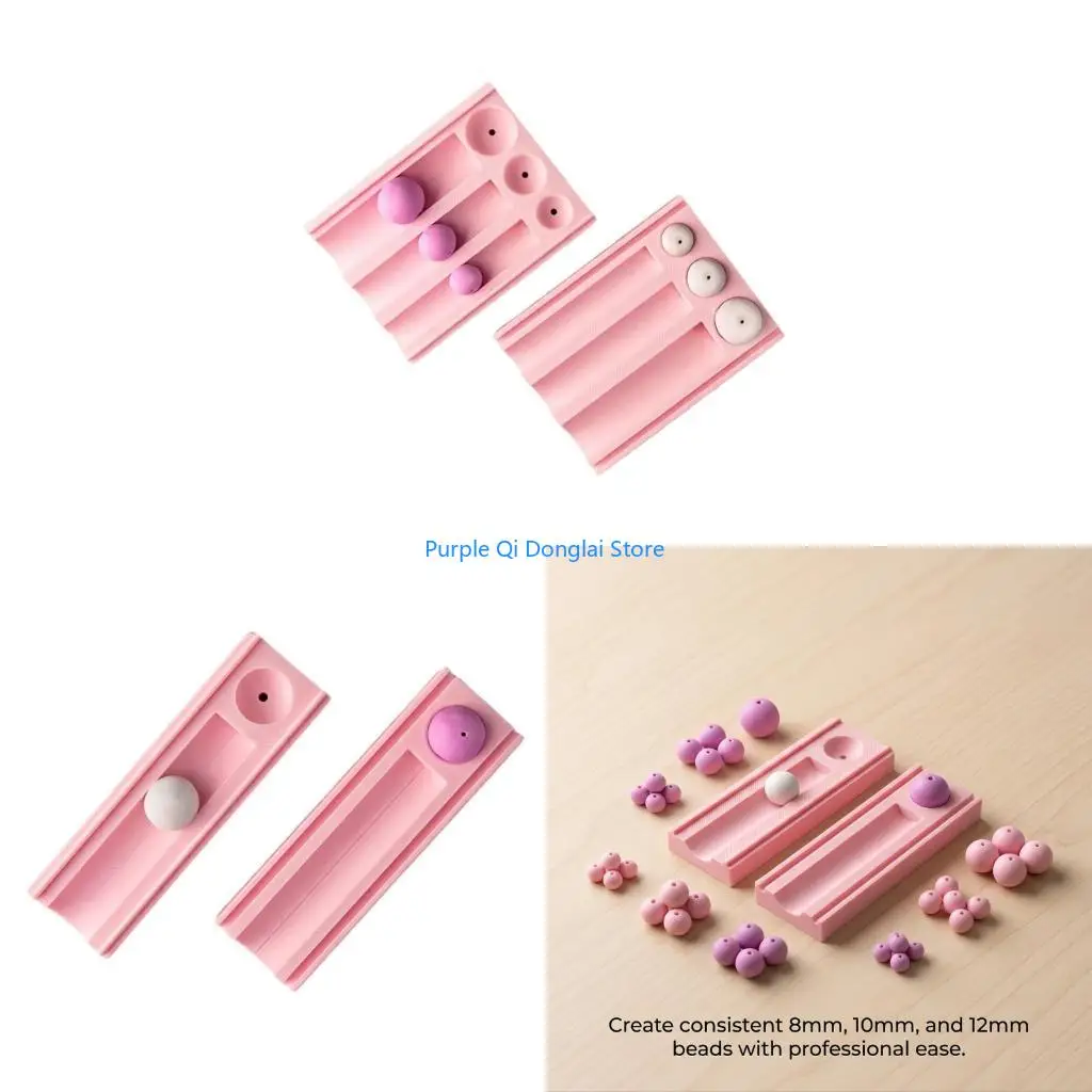 L21E Jewelry Making Clay Bead Rolling Mold Tool, PLA Ball Forming Board for Round Polymer Clay Beads in DIY Craft Projects
