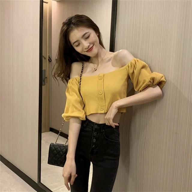 크롭 탑 풀오버 유니섹스 여성용 소매 있는 신축성 있는 밀리터리 니트웨어 홀로우 아웃 풀오버 이너웨어 울 느낌 밍크 같은