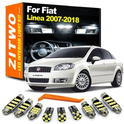 ZITWO 14Pcs Canbus Vehicle LED Bulb Interior Dome Map Reading Light Kit For Fiat Linea 2007- 2012 2013 2014 2015 2016 2017 2018