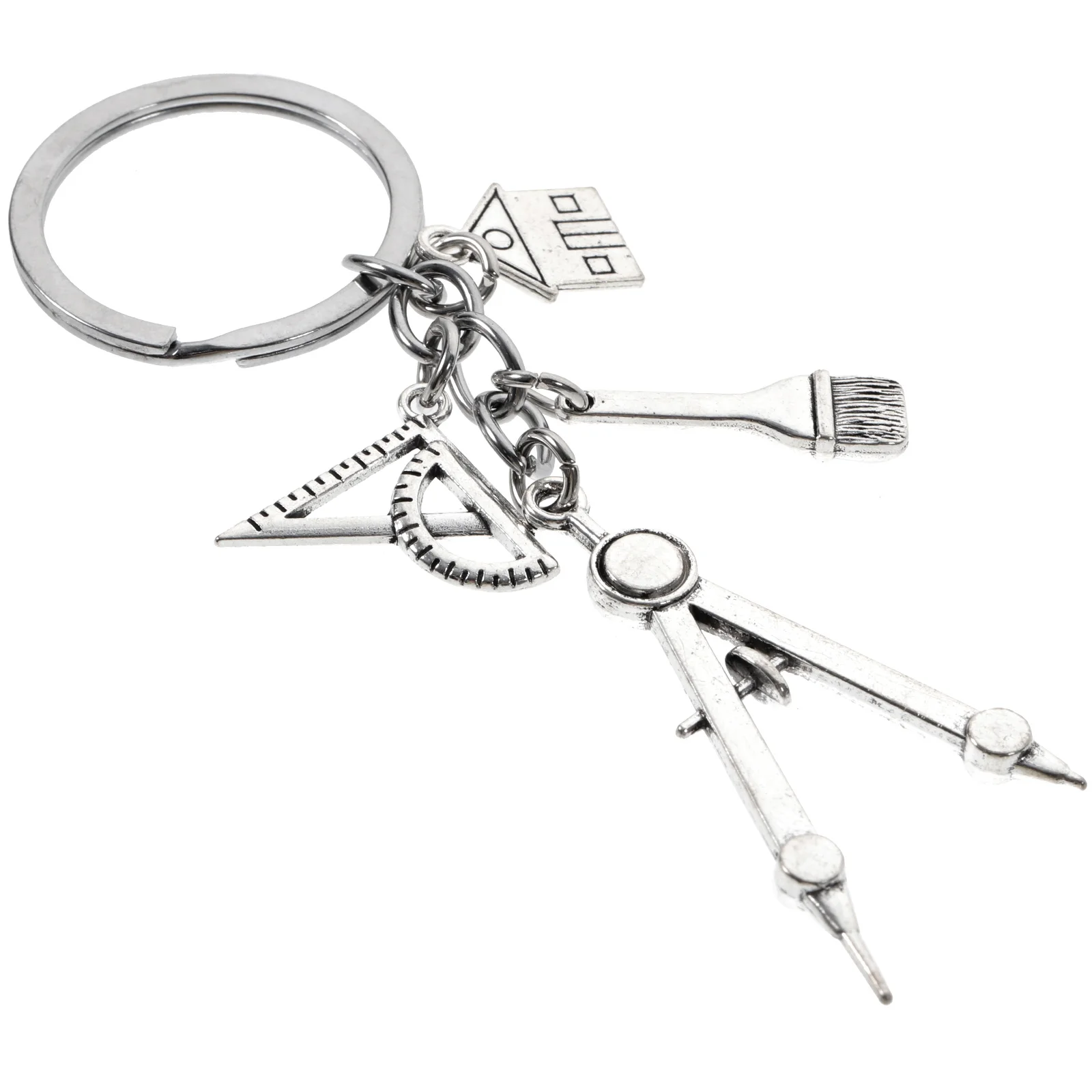 Architect Key Chain Decorative Keychain for Purse Pendant Charm Keyring Compasses