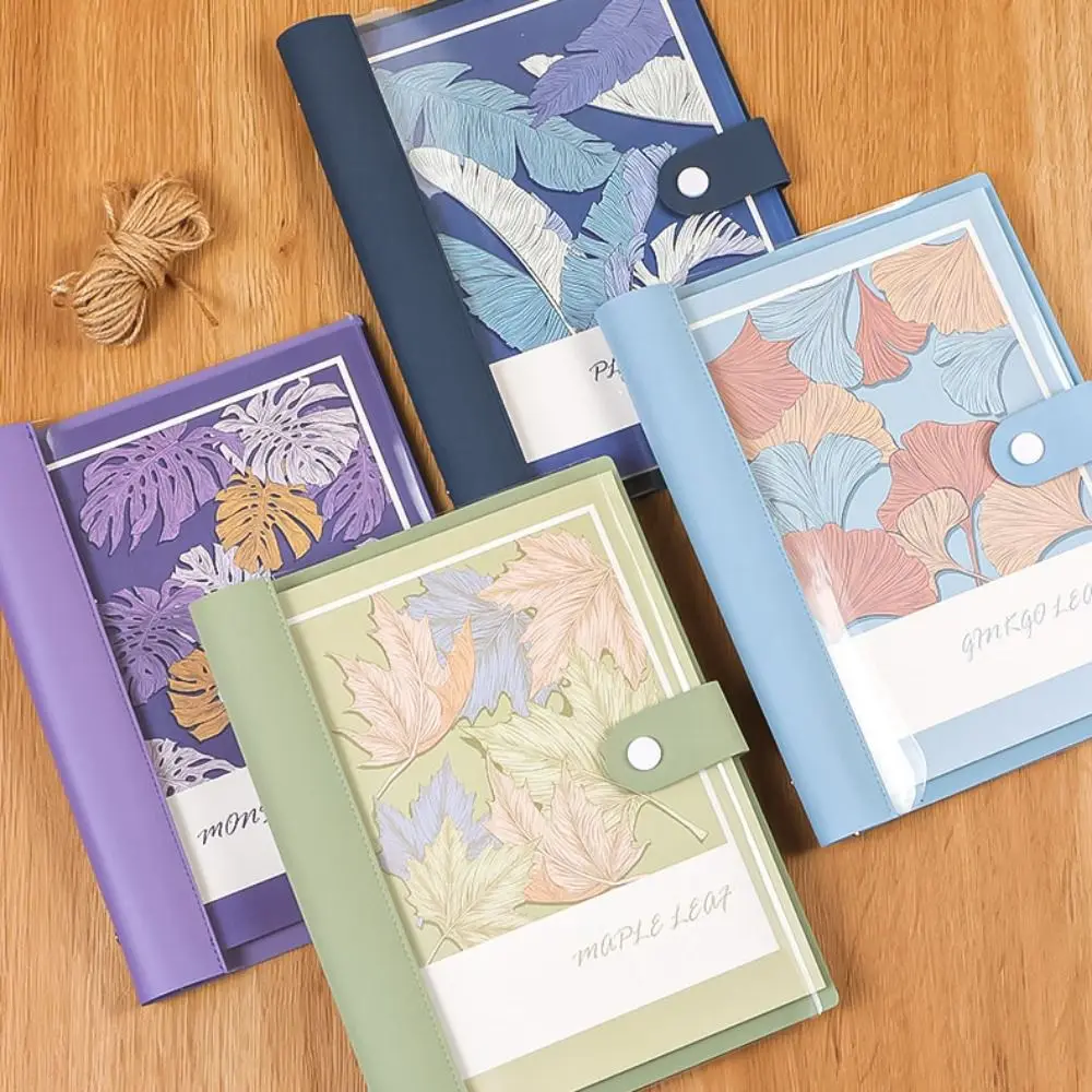 

Removable Artificial Leather Loose-leaf Book 120 Pages PVC Notebook with Button A5 Notepad Student