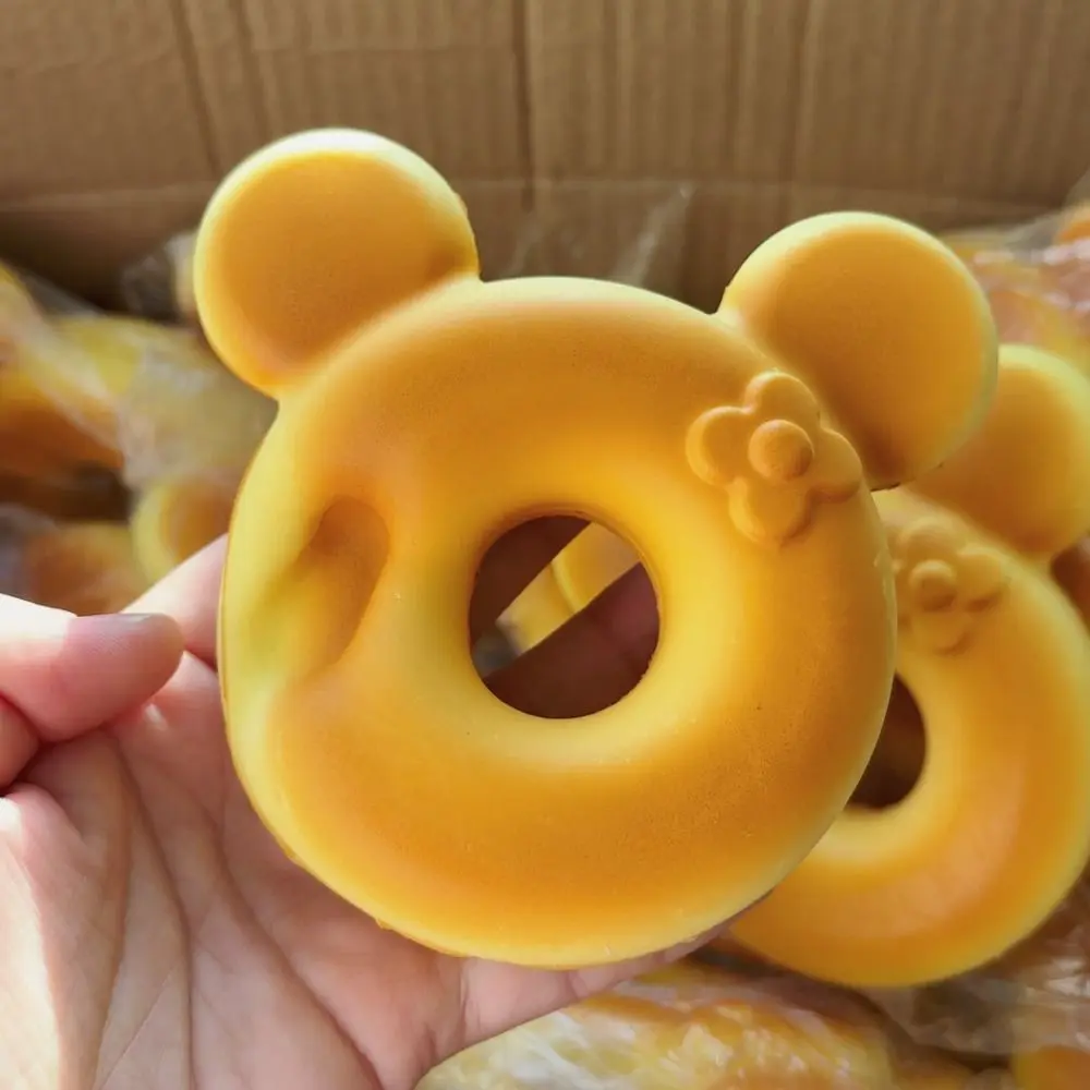Juguetes para apretar con ventilación de Donut, juguete para pellizco para hornear de rebote lento súper suave, juguete para pellizco de dibujos animados relajado anti-fidget para niños