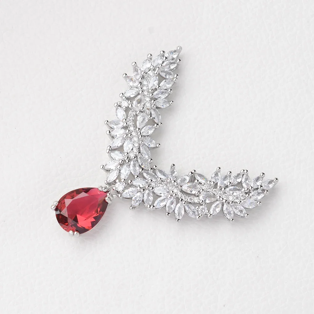 55*57mm Women's 1pc Women's  Silver Paved CZ Necklace Pendant DIY Jewelry Findings