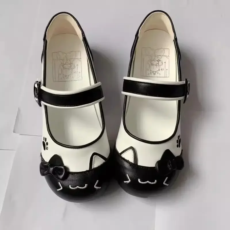 2026 Spring Autumn New Confused Kitten Cute Round Head Low Follow Up Shoes Niche Fashion Simple Comfortable Women's Shoes