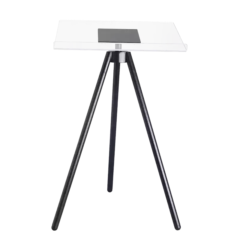 Floor‑Standing Tripod Magazine Flip Display Rack Metal Acrylic Large Book Album Brochure Reading Exhibition Display Stand Orname