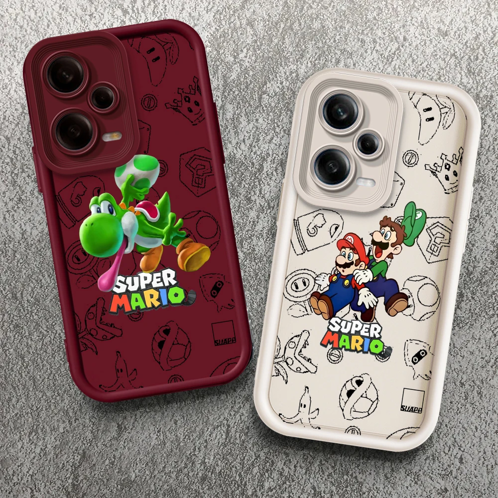 Anime Super M-Mario Nette Kunst Auge Leiter Für Xiaomi Redmi Hinweis 13 12 12C 11 11S 10 10C 10A 9C