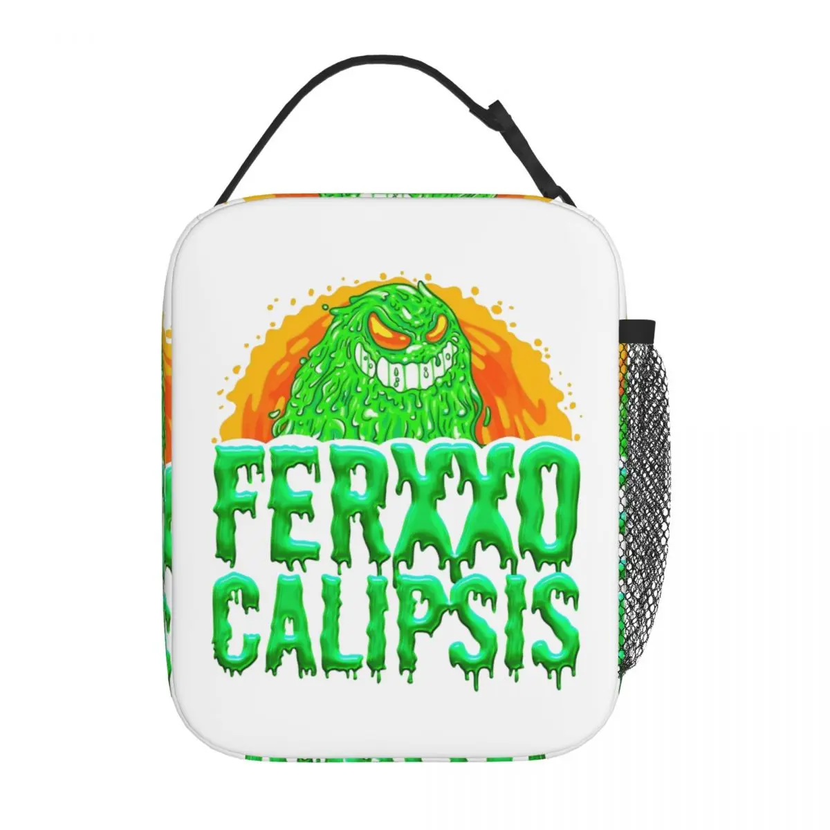 FERXXOCALIPSIS Feid Ferxxo Calipsis Nitro Monster 2024 Tour Insulated Lunch Bag Food Box Cooler Thermal Lunch Box For Office