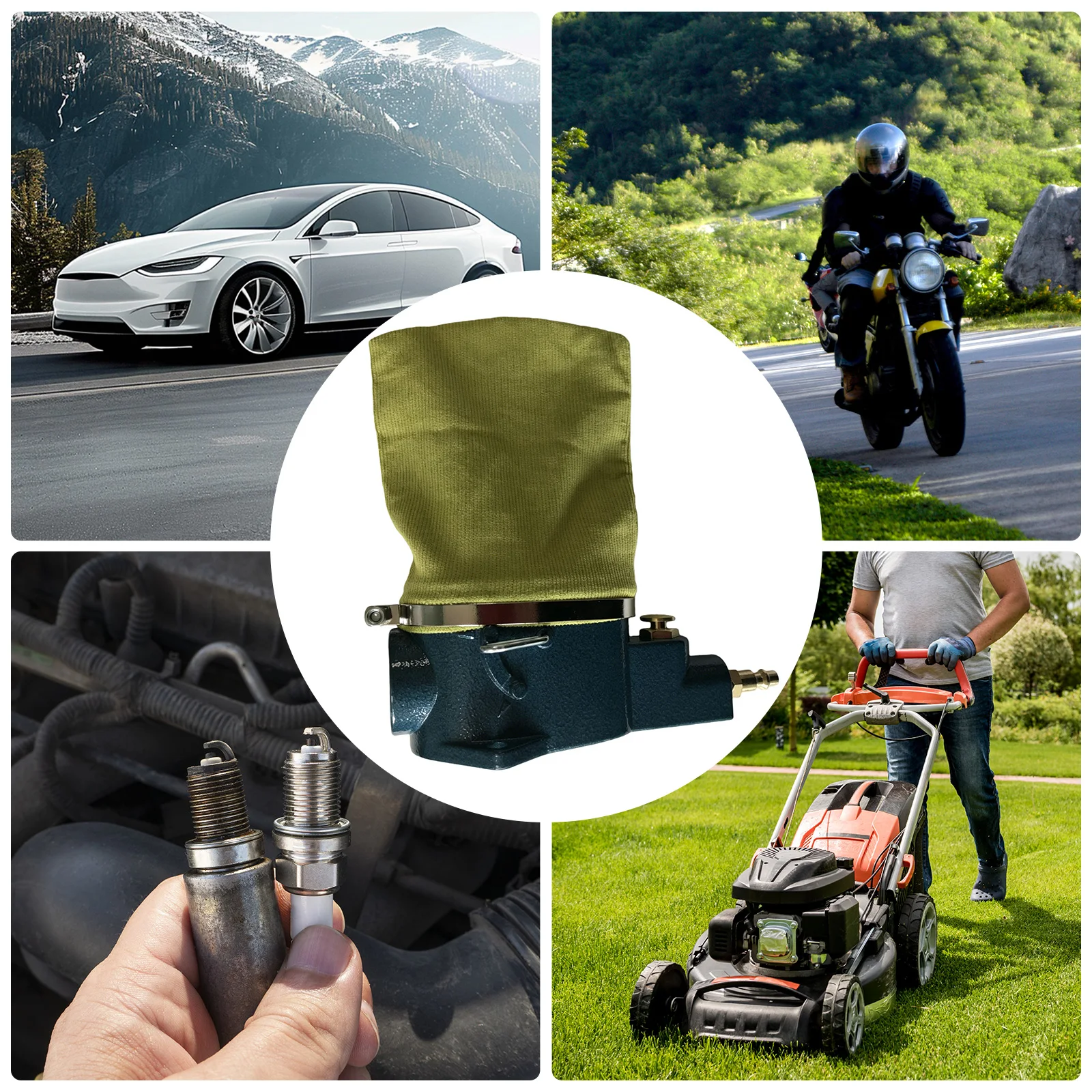 Pneumatic Spark Plug Cleaner Tool Automotive Tools Universal Sand Blasting Sparks Plugs for Most Motorcycle Lawn Mower Cars