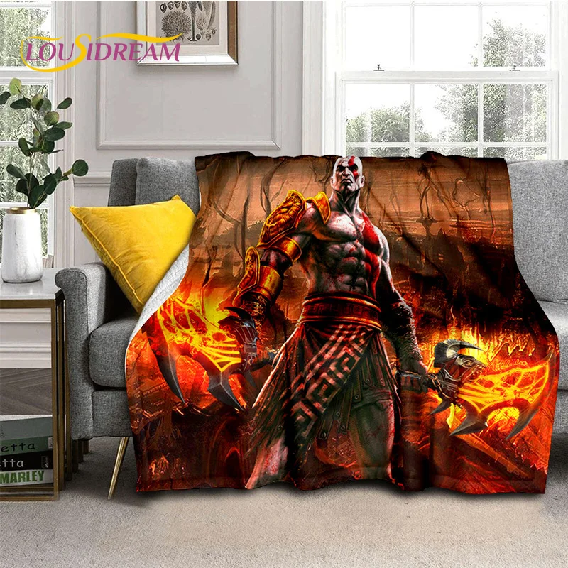 29 Style Kratos God of War Games Cartoon Blanket,Soft Throw Blanket for Home Bedroom Bed Sofa Picnic Travel Office Cover Gifts