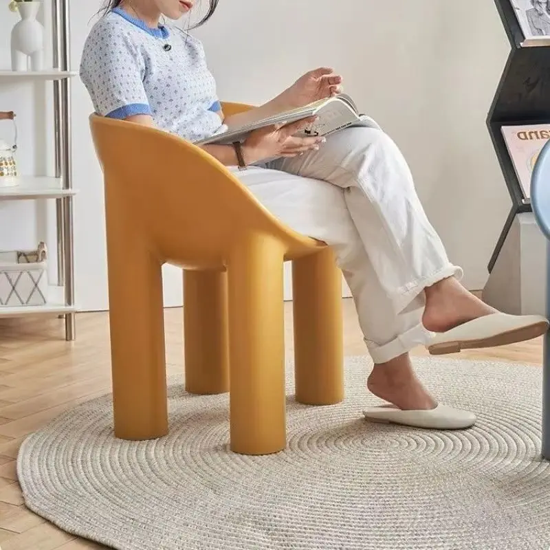 

Скандинавский обеденный стул с высокой спинкой, пластиковая мебель для отдыха, дома, одноместный стул с акцентом для мероприятий, проживания в семье