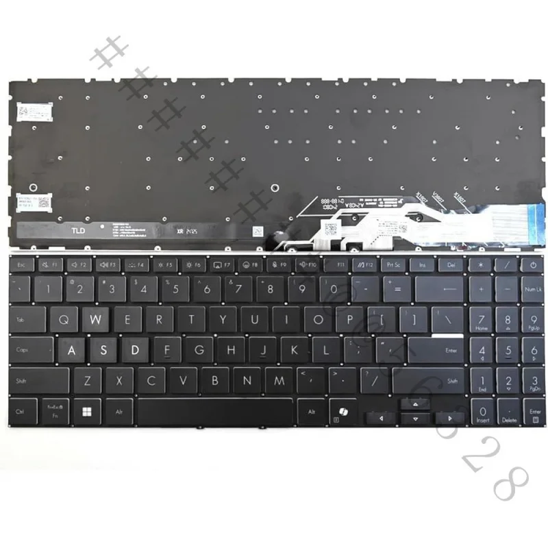 SSAA+US English Backlit Laptop Keyboard For ASUS Gaming V16 V3607 V3607V V3607VJ V3607VJ‑DS76 Notebook Built‑in Keyboard Replace