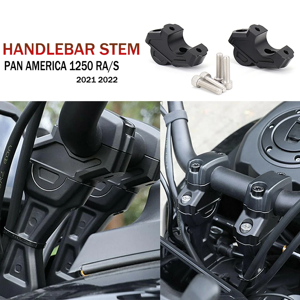 

Pan America Motorcycle Accessories Handlebar Risers for Pan America 1250/S RA1250 Handlebar Riser Backward Adapters With Offset