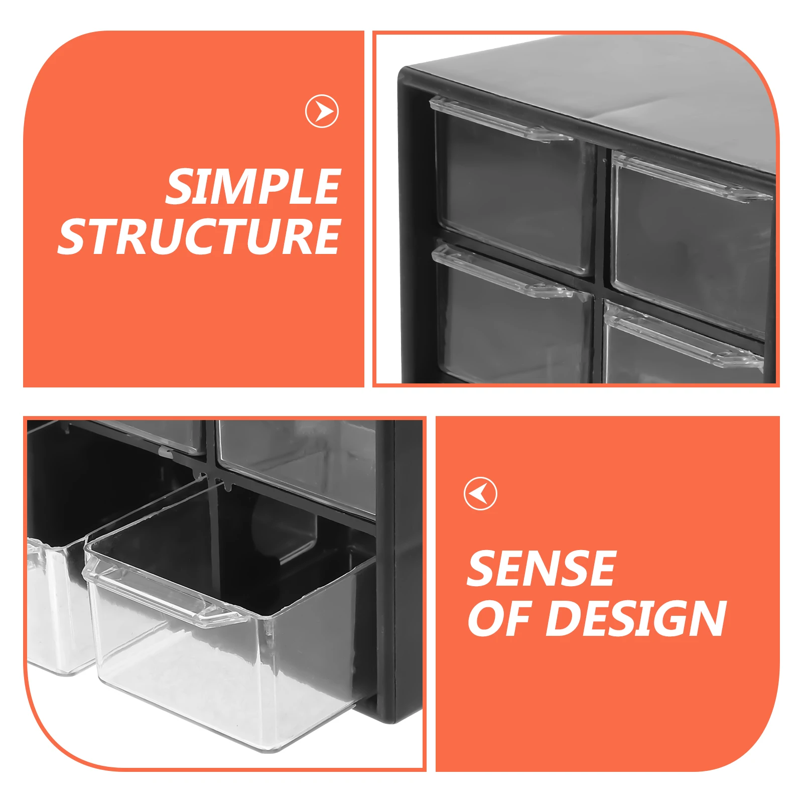 

Multifunctional 9 Grid Desk Organizer Storage Box For Cosmetics Stationery Sundries Desktop Drawer Holder Smooth Polishing