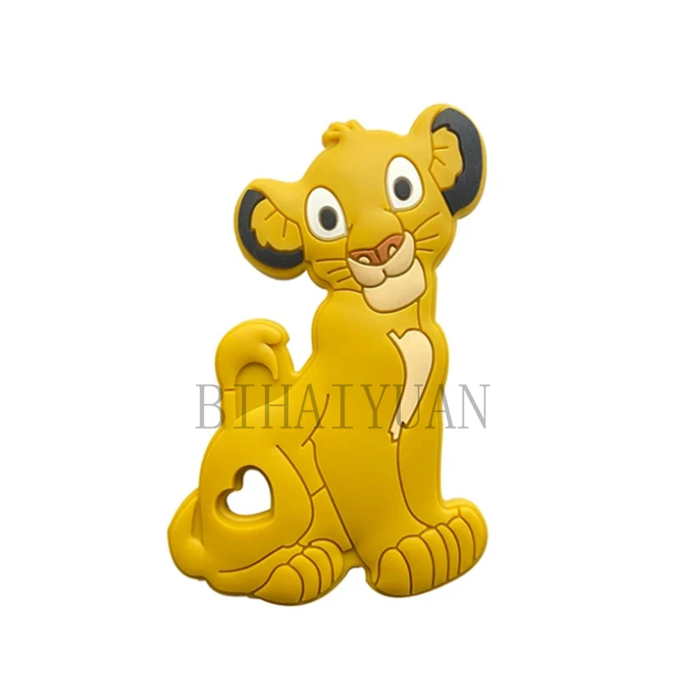 1pcs lion king simba Silicone teether DIY Baby Teething Teether Necklace Bead Tool Nurs Gift Accessories