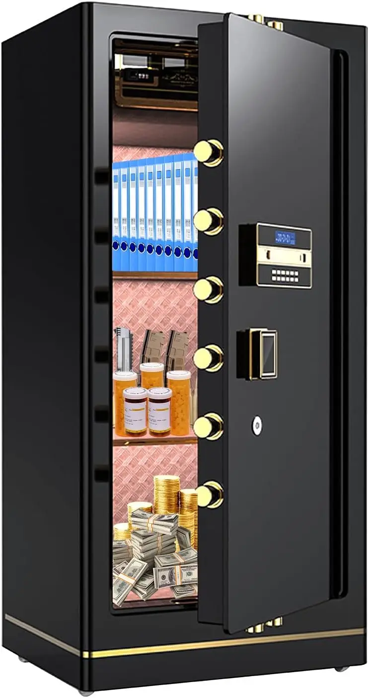 MLJ 8.1Cu Ft Large Security Safe,Waterproof and Fireproof  with 2 Removable Shelf and Inner Cabinets