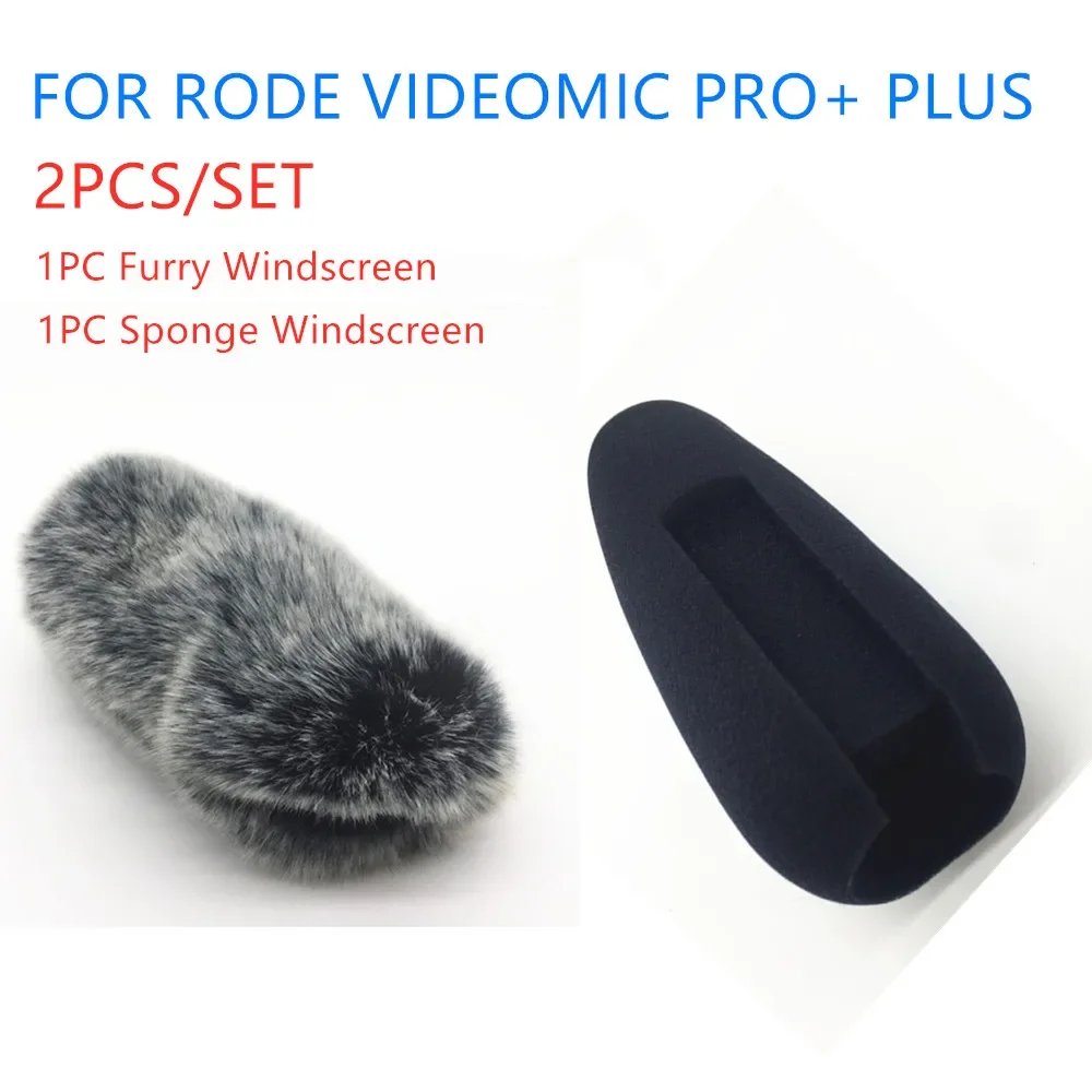 Outdoor Artificial Fur microfone pára-brisas, filtro Pop, gato morto, esponja Mic capa, espuma à prova de vento, apto para Rode Video Pro Plus