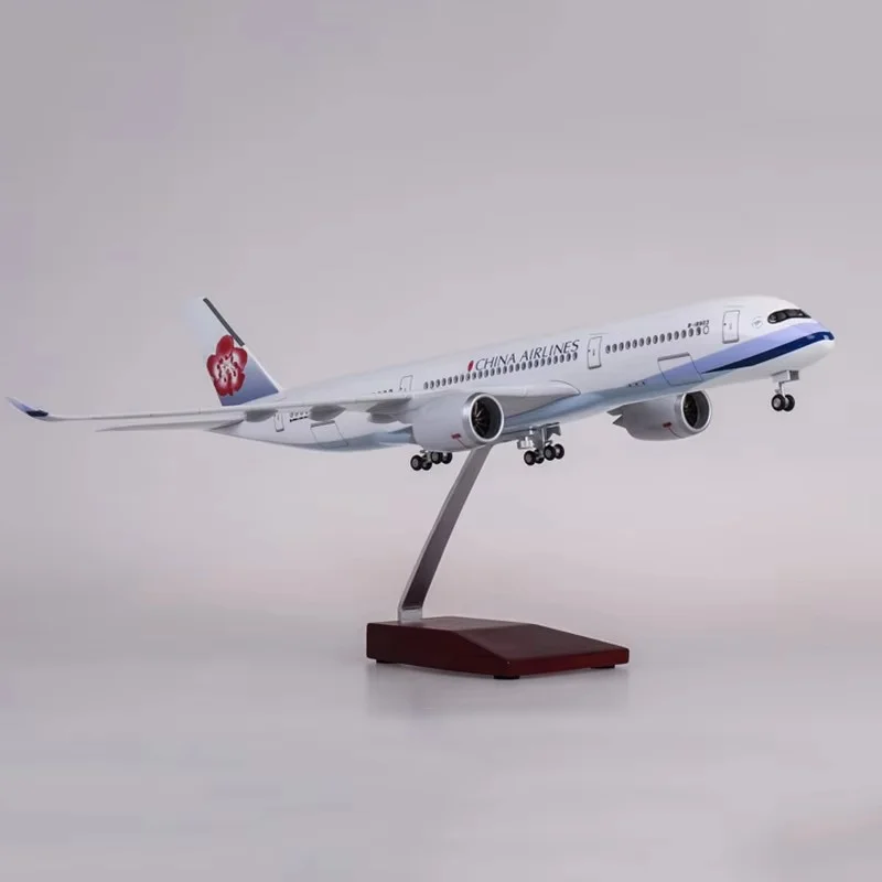 

Diecast Resin Toy Planes 47CM 1/142 Scale Aircraft A350 Taiwan China Airways Model Plane Assemble Souvenir Airplane For Children