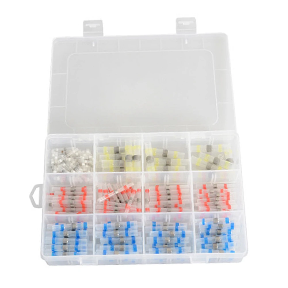 

250 Pieces Heat Shrink Soldering Pipe Wire Connectors IP67 Waterproof Terminal Kits for Electrical Wire Splicing
